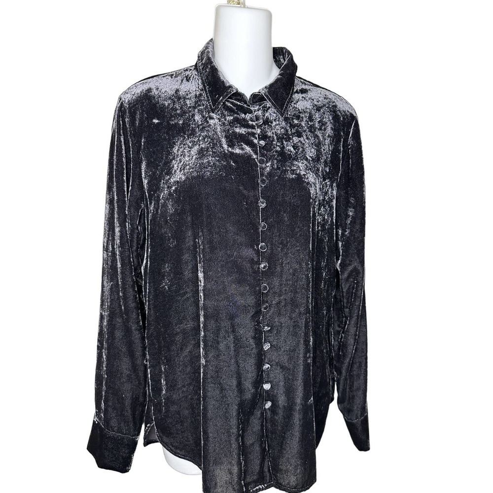 J Crew Slim Fit Shirt Velvet Button Front Long Sleeve~ Size S